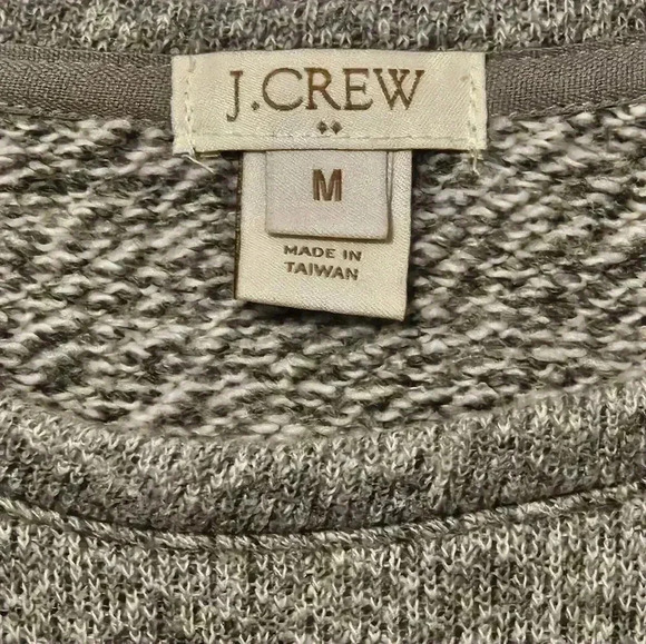 J. Crew B3497 Gray Cotton Wool Pullover Scoop Sweater Size Medium EUC - Picture 6 of 6